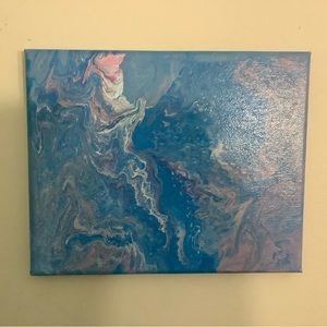 Original Handmade Acrylic Pour Painting- “Bubble Gum”
